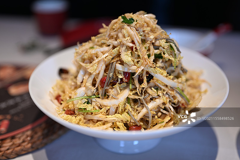 白菜豆腐丝拌菜图片素材