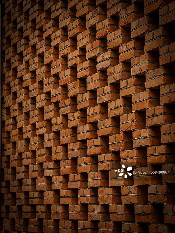 红砖砌成的墙图片素材