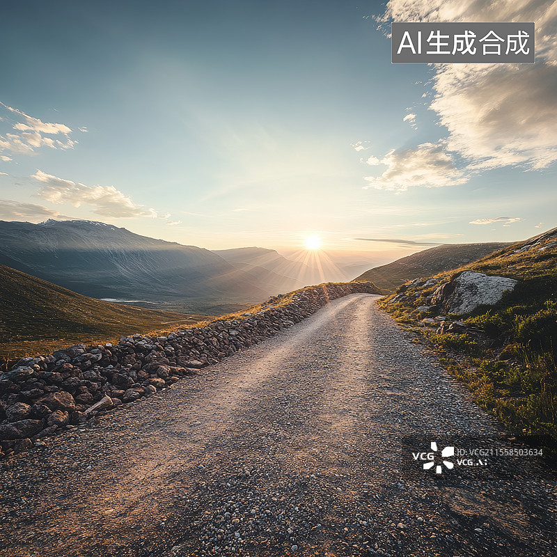 【AI数字艺术】山路图片素材