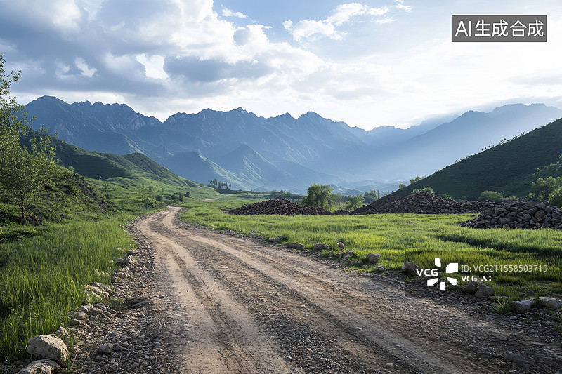 【AI数字艺术】山路图片素材
