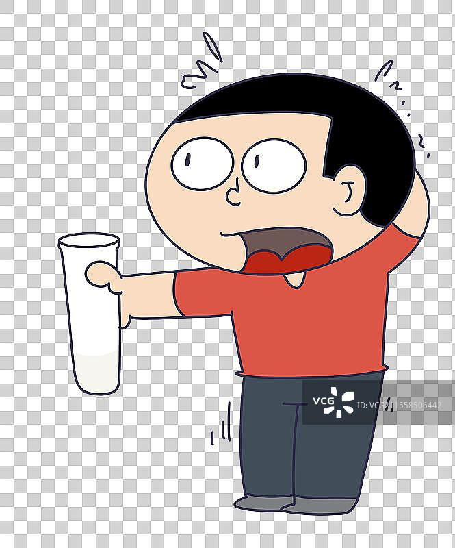 拿着试管的吃惊人物图片素材