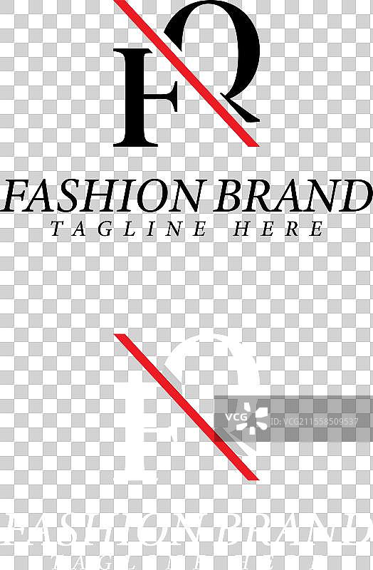 现代时尚品牌logo设计字母fq和qf图片素材