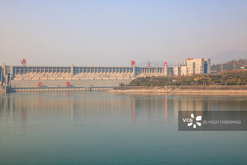 湖北宜昌三峡大坝水利工程坛子岭景区核心地带图片素材