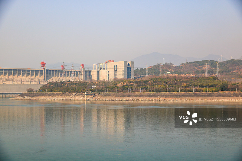 湖北宜昌三峡大坝水利工程坛子岭景区核心地带图片素材