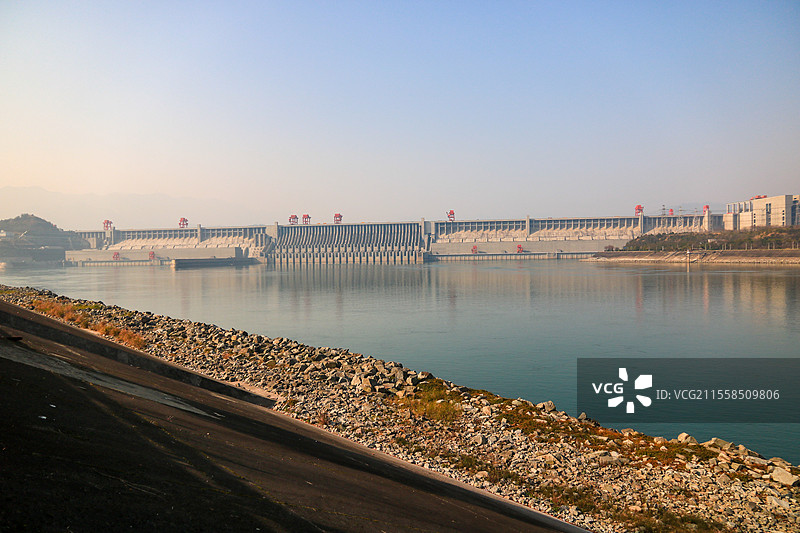 湖北宜昌三峡大坝水利工程坛子岭景区核心地带图片素材