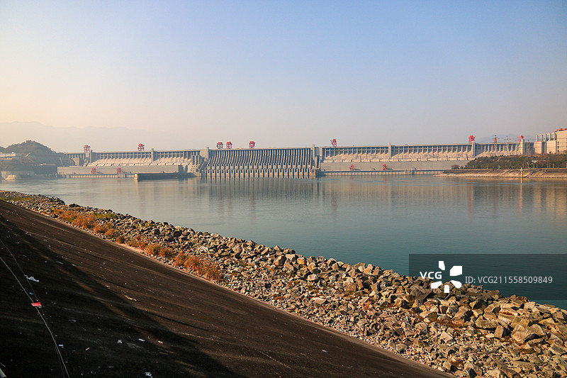 湖北宜昌三峡大坝水利工程坛子岭景区核心地带图片素材