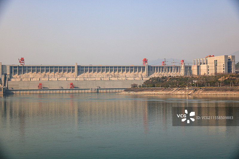 湖北宜昌三峡大坝水利工程坛子岭景区核心地带图片素材