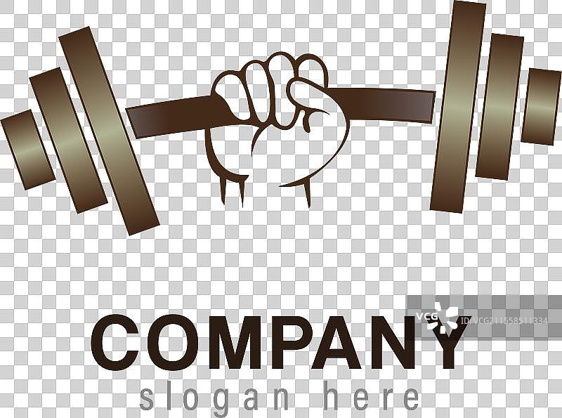 健身中心标志设计扁平风格图片素材