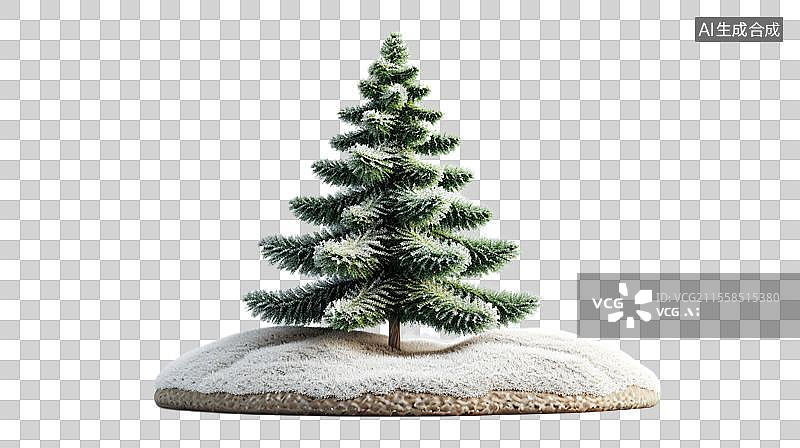 【AI数字艺术】毛毡圣诞树的温馨  绿意盎然的迷你圣诞树图片素材