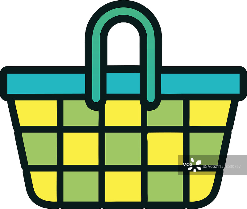 传统野餐篮图片素材