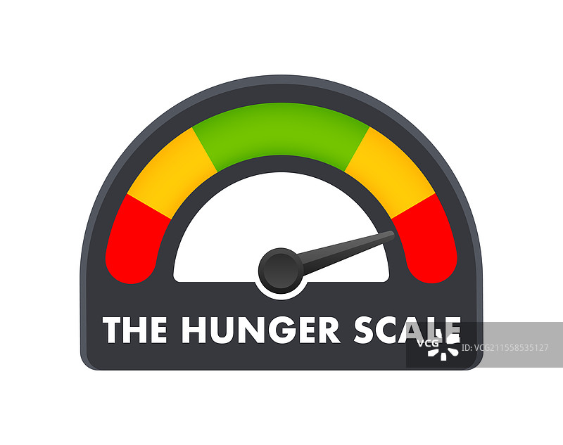 饥饿量表测量从红色开始的饥饿程度图片素材