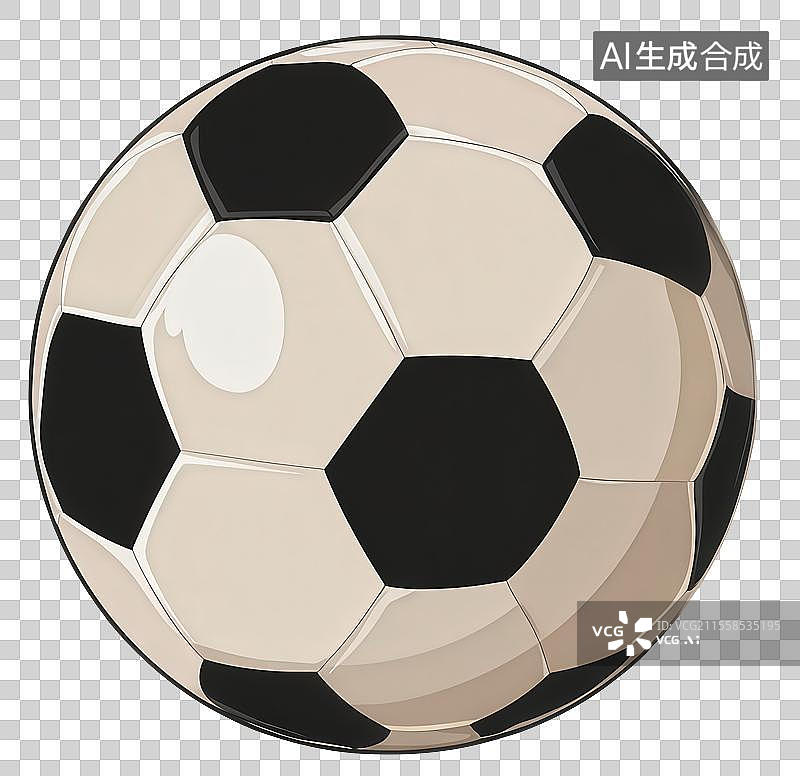 【AI数字艺术】3D渲染免扣图元素足球图片素材