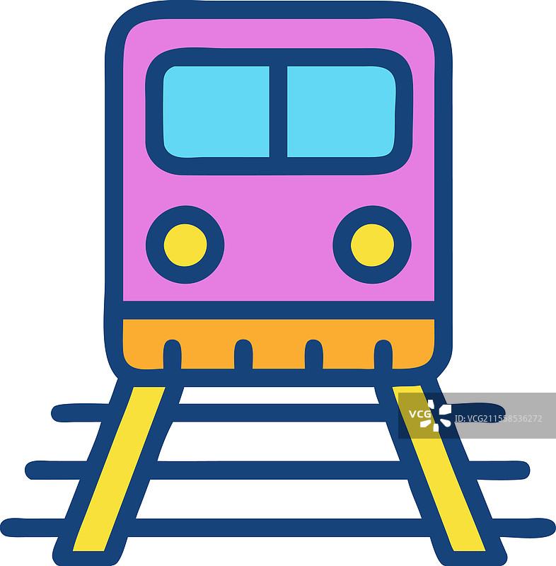 铁路旅行的前视图火车图片素材