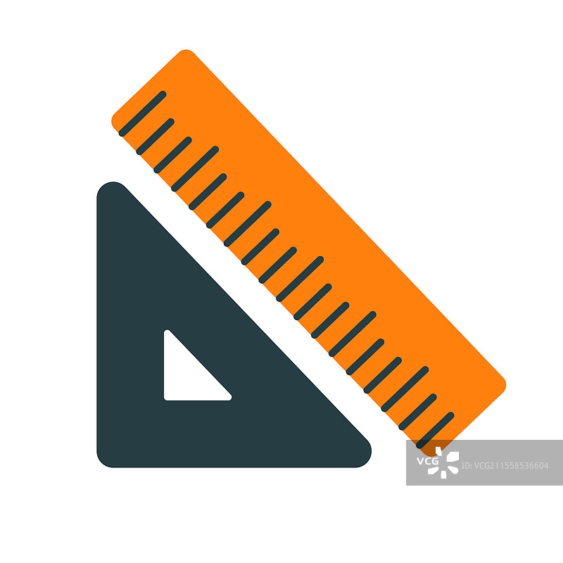 平面设计的尺子图标图片素材