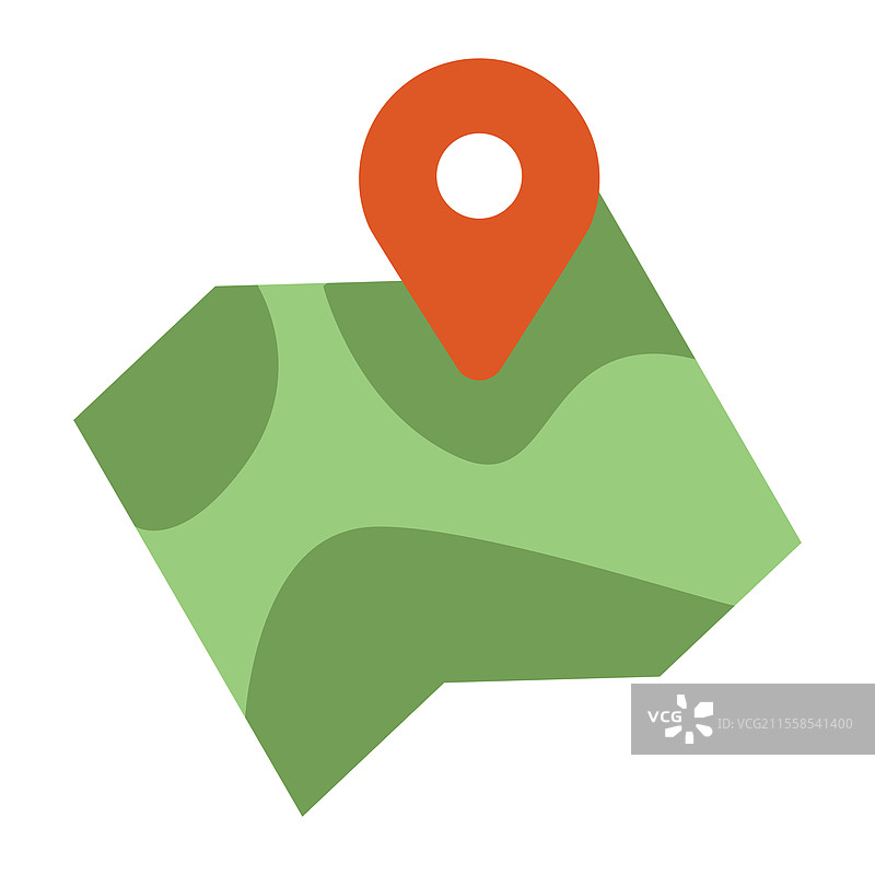 地图图标，背景为白色图片素材