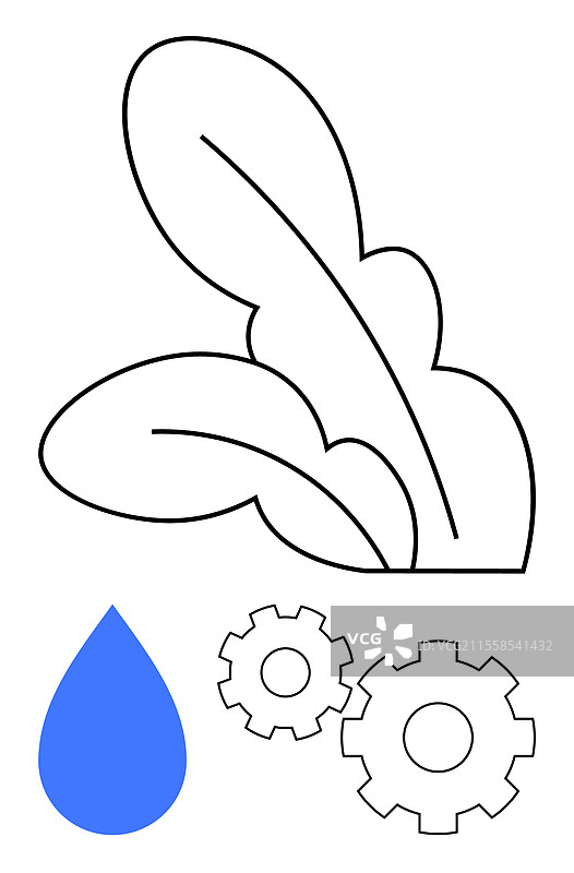 可持续农业概念与水滴图片素材