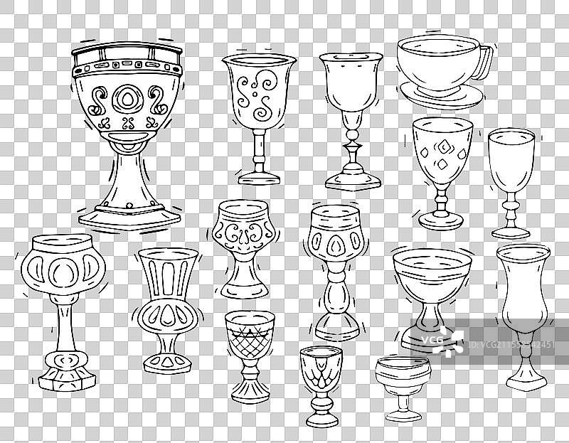 塔罗碗、杯子、神秘主义、魔法、灵性主义图片素材