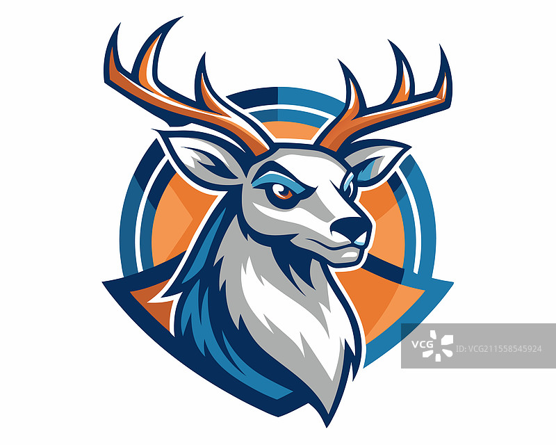 白尾鹿吉祥物标志图片素材