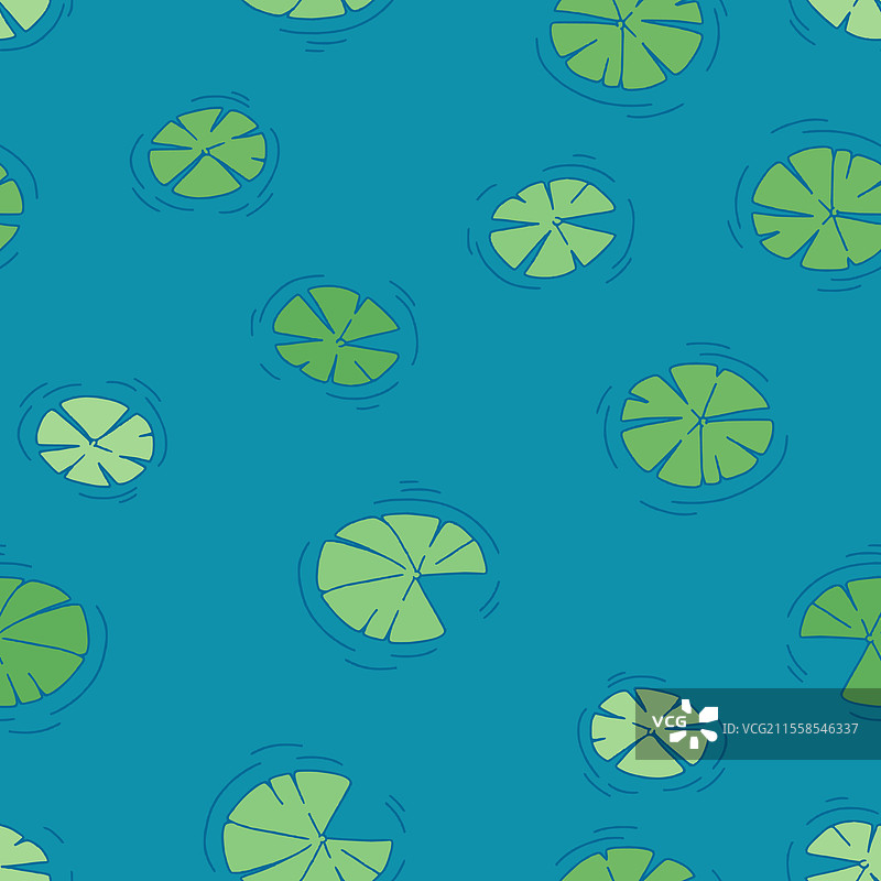 一组莲花无缝图案设计图片素材