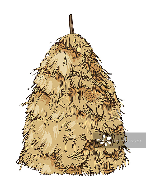 手绘的干草堆图片素材