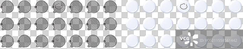 行李推车、背包和烤牛排的线条图片素材