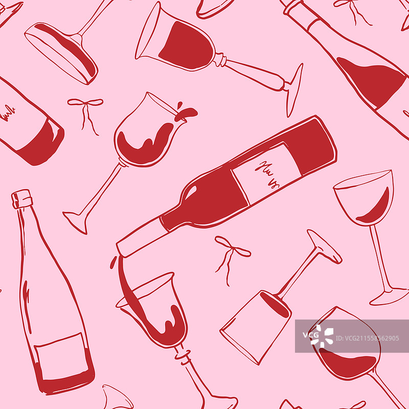 天真烂漫的瓶子图案绘画，展现了甜美的生活。图片素材