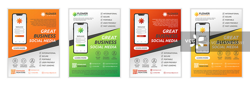 手机应用模板宣传海报图片素材