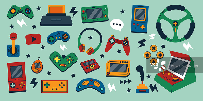 游戏玩具带按钮的电脑硬件小工具图片素材