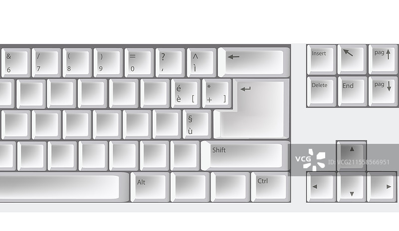 计算机键盘布局的详细视图图片素材