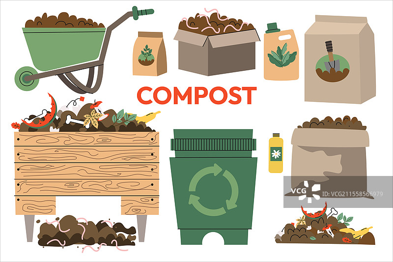 回收有机废物 有机堆肥主题图片素材