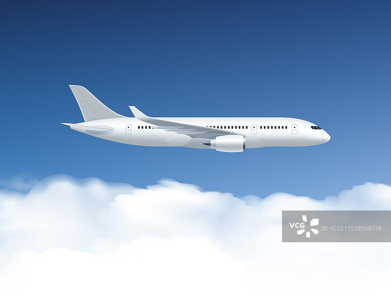 天空中的飞机图片素材