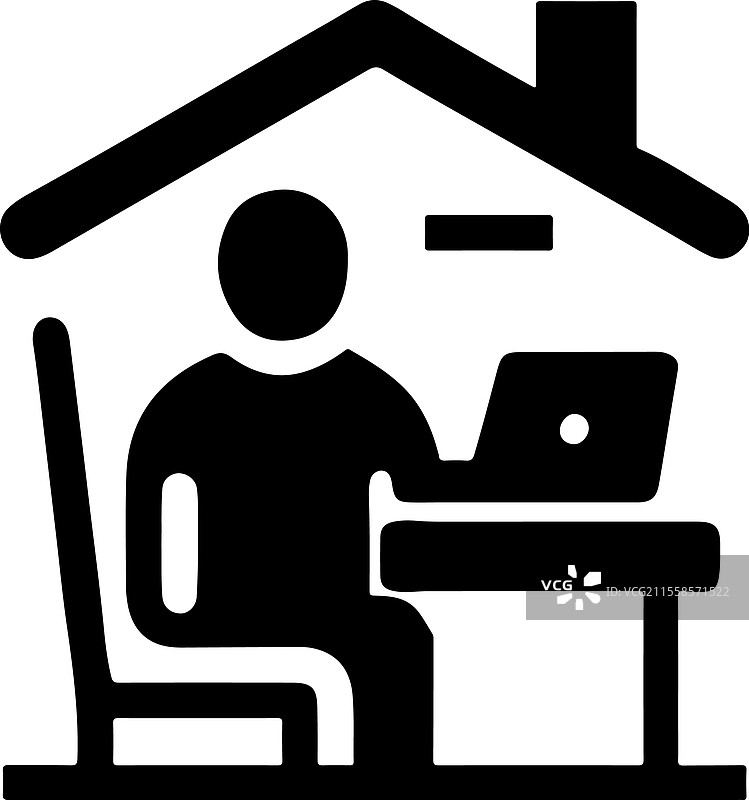 在家用笔记本电脑工作的人图片素材