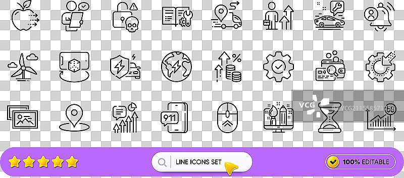 5G统计、商业成果和紧急呼叫图片素材