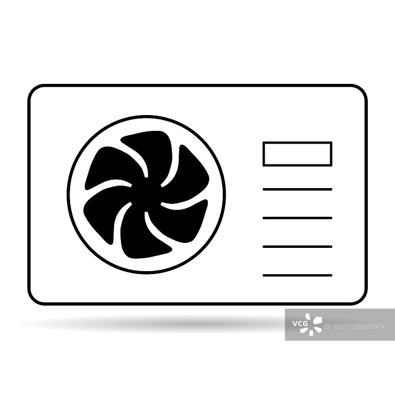 空气源热泵阴影图标冷却电力图片素材