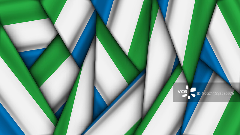 一组叠放在一起的塞拉利昂国旗图片素材