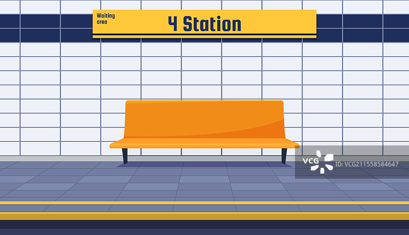 明亮简约的地铁站内部设计图片素材