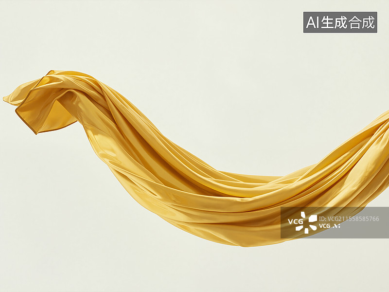 【AI数字艺术】金色飘带图片素材