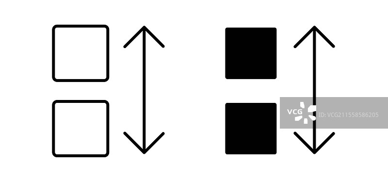 黑色平面和线条风格的应用图标排序包图片素材