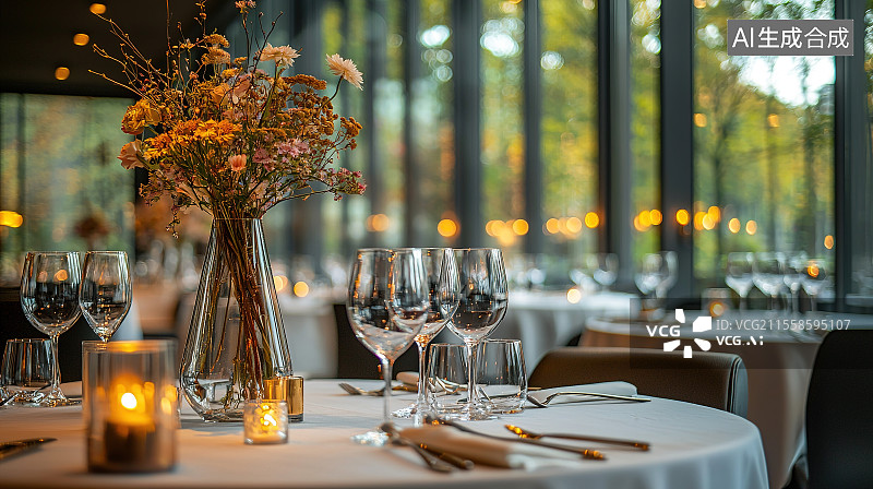 【AI数字艺术】现代餐厅就餐体验图片素材