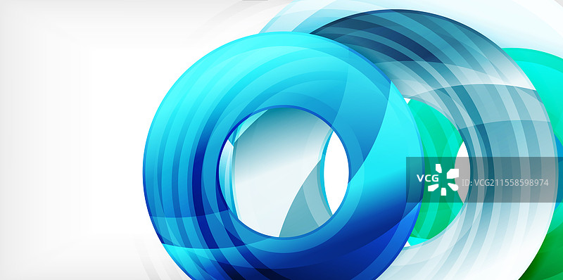 明亮多彩的圆圈与光效图片素材