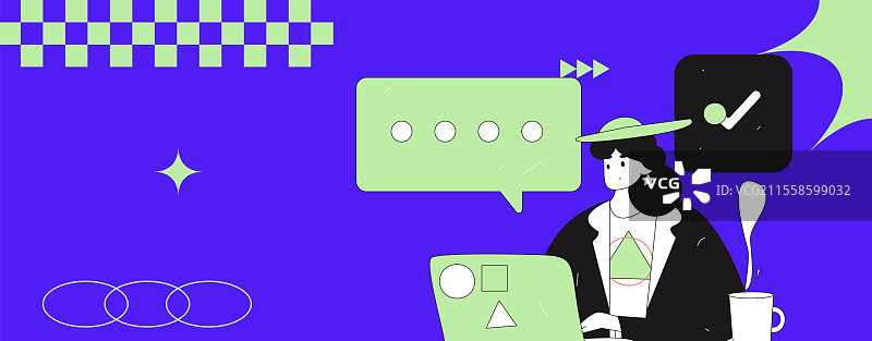 商务人物运营工作场景扁平矢量插画图片素材