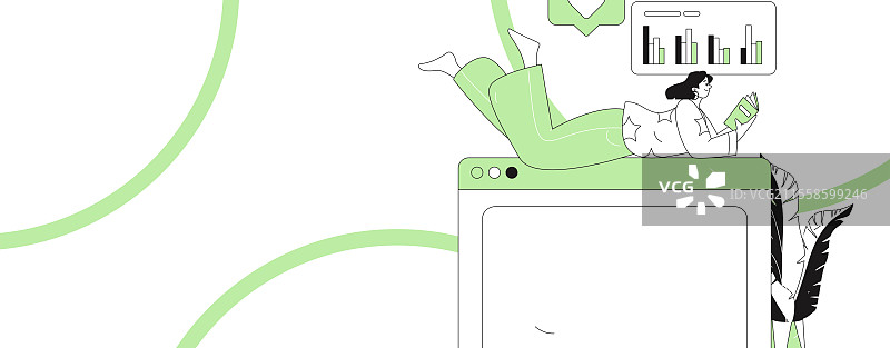 商务人物运营工作场景扁平矢量插画图片素材