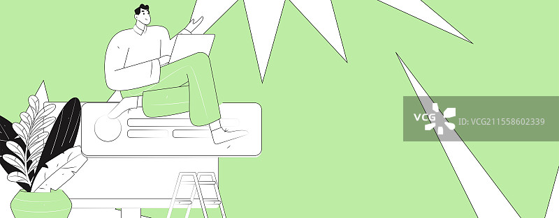 商务人物运营工作场景扁平矢量插画图片素材