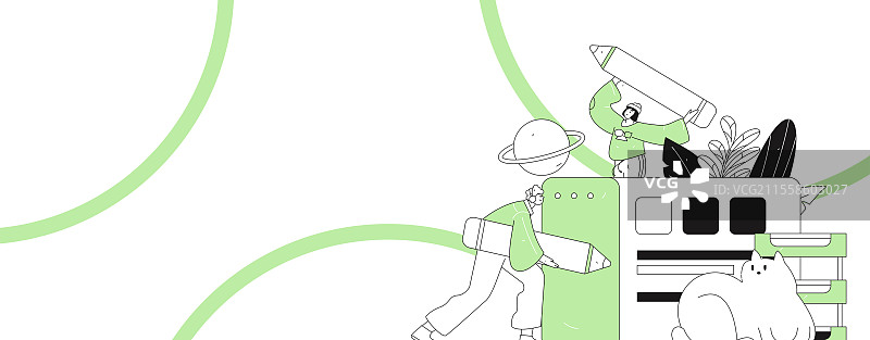 商务人物运营工作场景扁平矢量插画图片素材