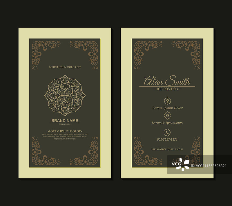 装饰图案名片设计图片素材