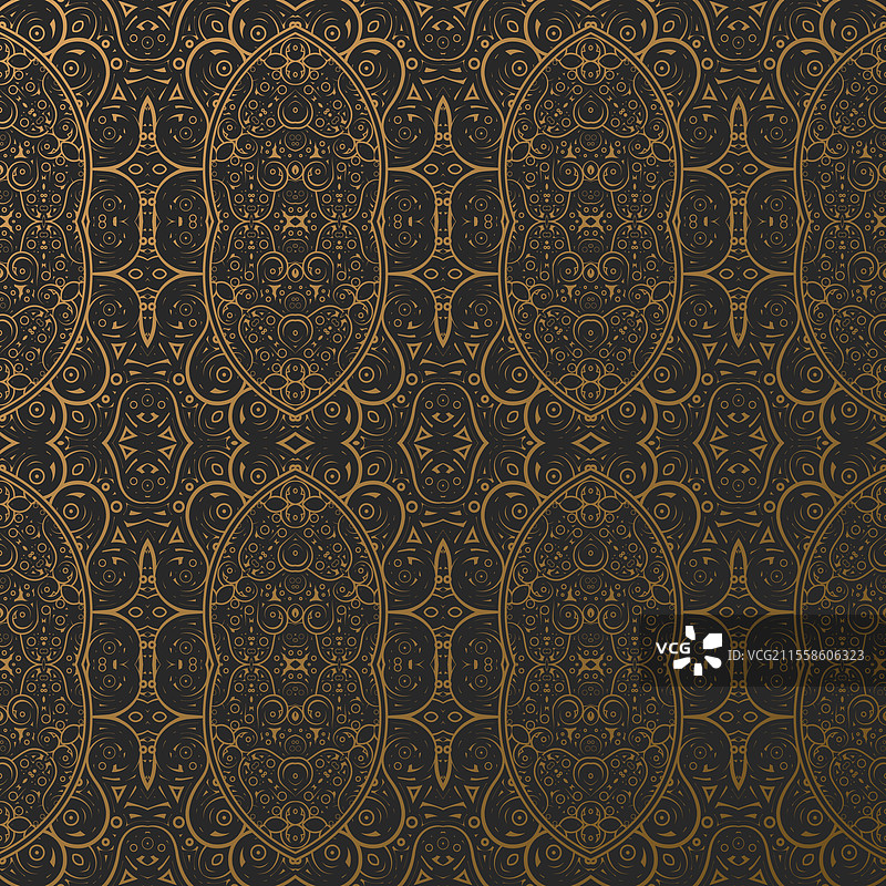 奢华的深色无缝图案背景图片素材
