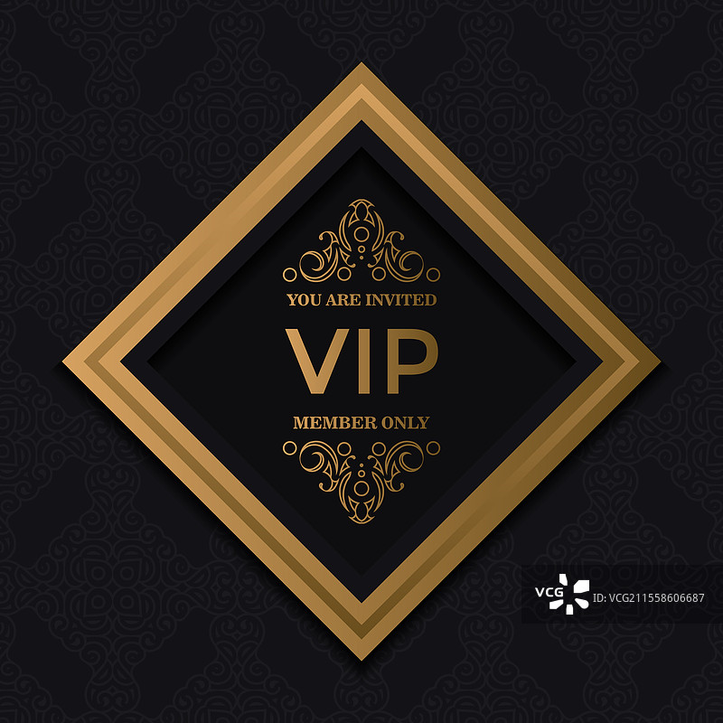优雅的金色VIP装饰背景图片素材