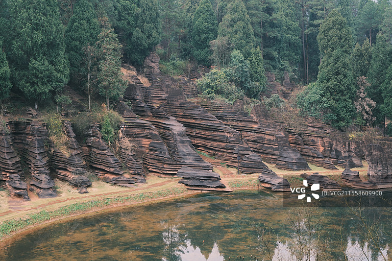湖南湘西古丈红石林国家地质公园图片素材