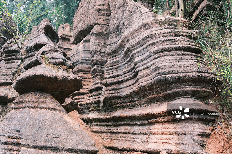 湖南湘西古丈红石林国家地质公园图片素材