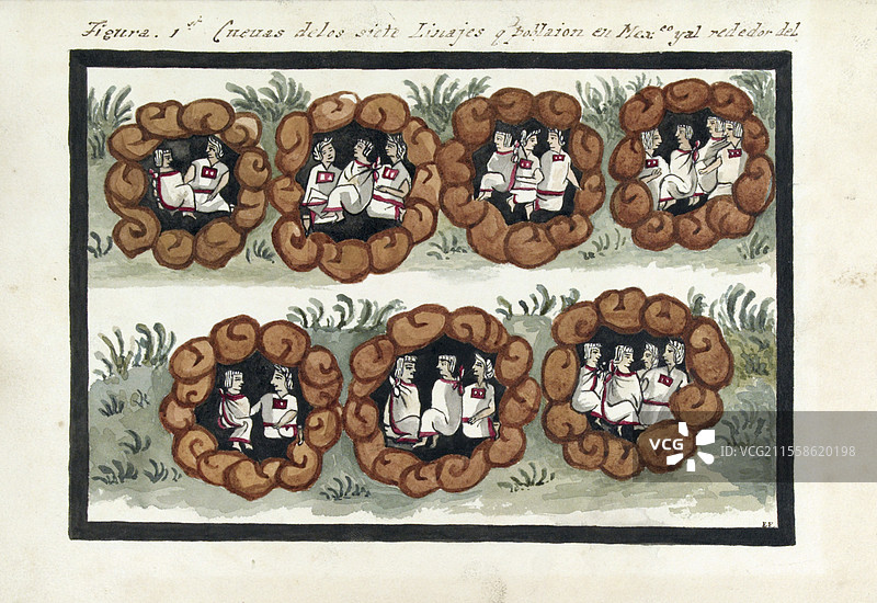 阿兹特克部落的起源插图图片素材